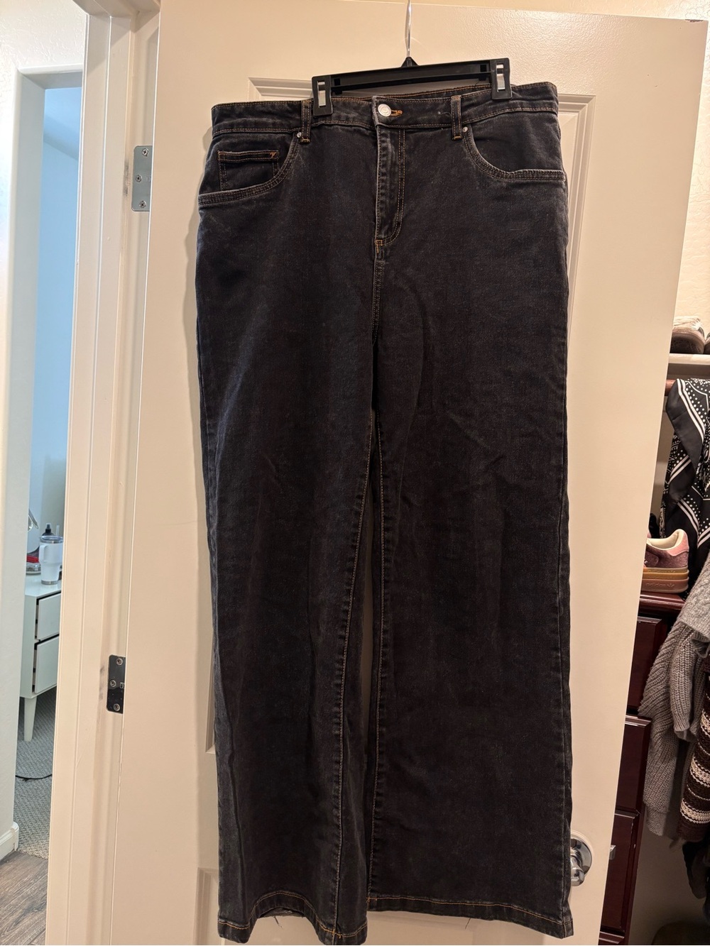Cotton On Black Stretch Wide-Leg Jeans - Picture 7 of 7